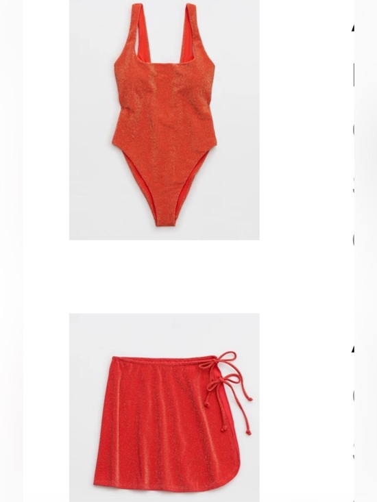 aerie Other - Aerie Sparkle Babewatch One Piece Swimsuit with Coverup
